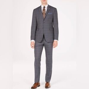 NWT Original Penguin Men’s Slim-Fit Windowpane Suit 38R